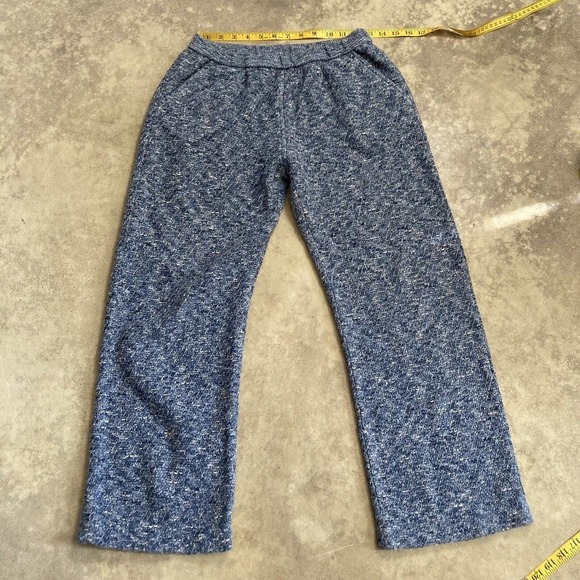 Coohem Pants Womens XS 4 Genuine Knit Tweed Blue Pockets Cropped Pull‎ On